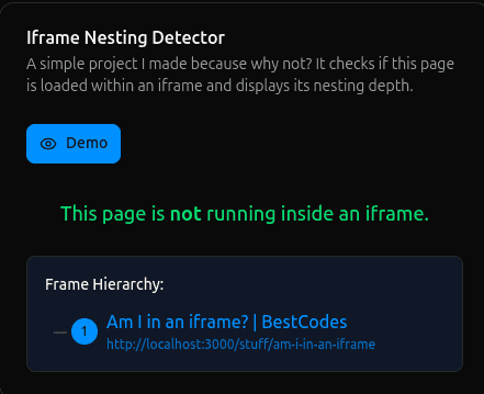 Am I in an iframe? Preview
