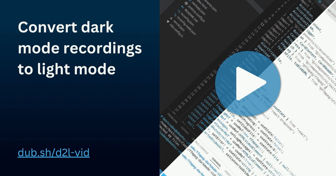 Video Dark to Light Mode Converter Preview